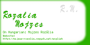 rozalia mojzes business card